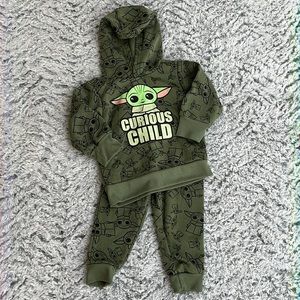 “Curious Child” Star Wars 18 Month Yoda Baby Hoodie and Sweatpants Set